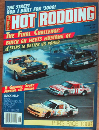 POPULAR HOT RODDING 1986 AUG - GT vs GN, GLH-T, CHEVY CAMMER